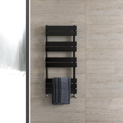 Biubiubath Flat Panel Towel Rail Radiator 1000x450mm Black