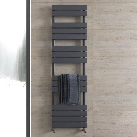 Biubiubath Flat Panel Towel Rail Radiator 1600x450mm Anthracite