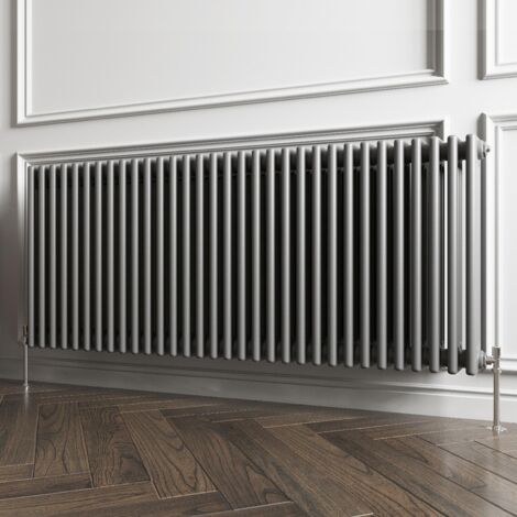 Biubiubath Traditional Cast Iron Style Radiator Horizontal 3 Column Anthracite 600x1460mm