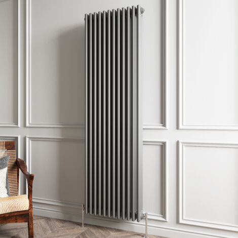 Biubiubath Traditional Cast Iron Style Radiator Vertical 3 Column Anthracite 1800x560mm