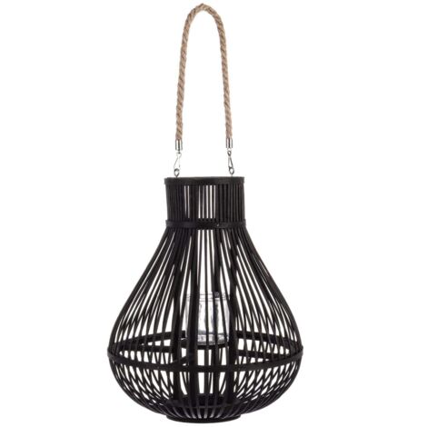 Bizzotto 140947 Lanterna in BAMBOO per giardino arredamento interno esterno
