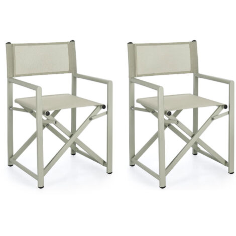 Bizzotto – Chaise pliante Taylor Breeze – Structure en aluminium – Assise en textilène 610 g/m² – Pliable pour extérieur et intérieur – Dimensions 56x48x86 cm