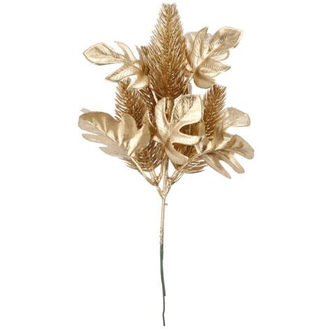 BIZZOTTO, DECORAZIONE NATALIZIA, RAMO ISIDORE ORO, H24CM, NATALE, ADDOBBI DI NATALE