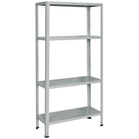 Bizzotto Scaffale Metallo 4 ripiani cm. 75x30x150 h colore Grigio E550G