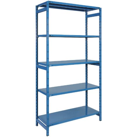 Bizzotto Scaffale Metallo 5 Ripiani Portata a Ripiano 100 Kg 106x42x180cm Azzurro