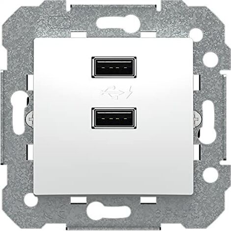 BJC IN DIRETTA Caricabatterie doppio USB 2.1A serie bianco BJC 23580