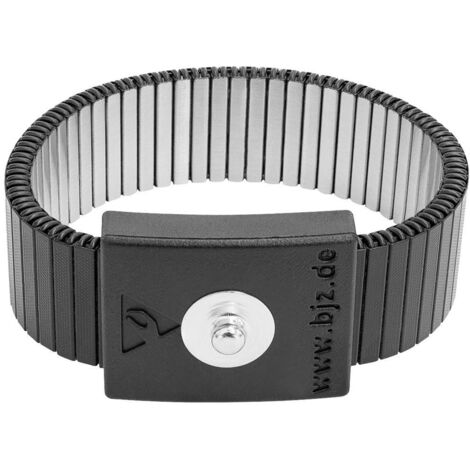 BJZ A-64106 Bracelet métallique ESD noir R052362