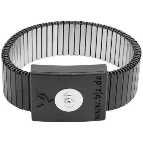 BJZ A-64117 Bracelet métallique ESD noir R052302