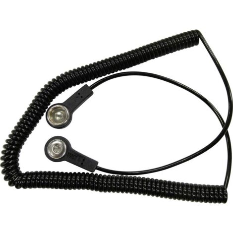 BJZ C-191 086 Cavo di messa a terra ESD 2.40 m Connettore a pressione 10.3 mm, Connettore a pressione 4 mm