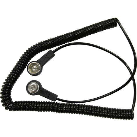 BJZ C-191 086 ESD-Erdungskabel   2.40 m Druckknopf 10.3 mm, Druckknopf 4 mm