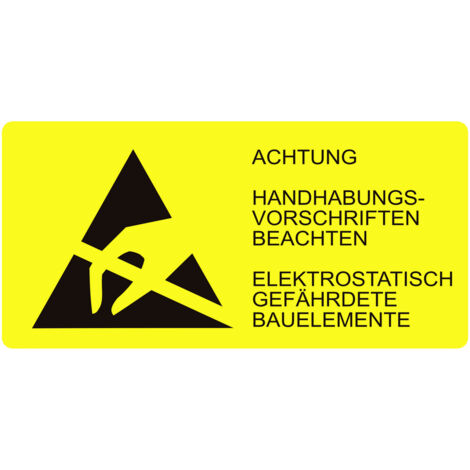 BJZ ESD-Logo 1500 St. Gelb (L x B) 74 mm x 37 mm  selbstklebend