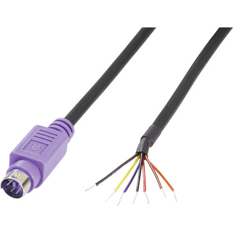 BKL Electronic 0204097 Miniatur-DIN-Rundsteckverbinder Stecker, gerade Polzahl: 6  Violett 1 St.