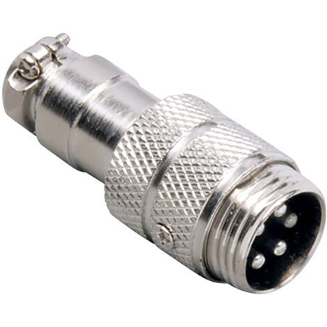 BKL Electronic 0206002 Miniatur-DIN-Rundsteckverbinder Stecker, gerade Polzahl: 5  Silber 1 St.