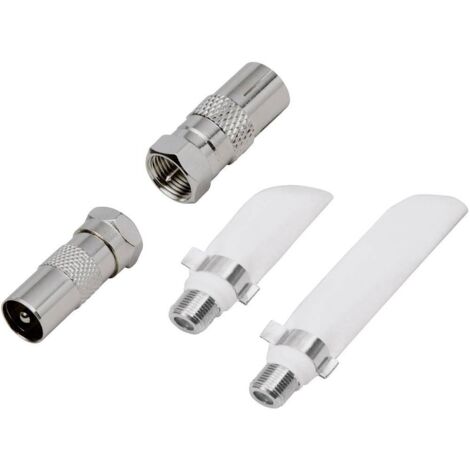 BKL Electronic 0403524 Kit passacavo coassiale/F per finestre per passaggio sottofinestra Connessioni: Spine a F, Prese