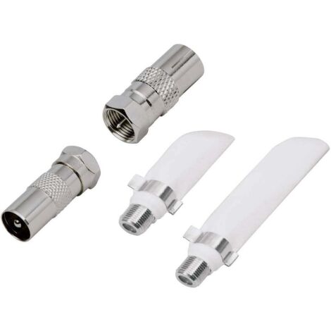 BKL Electronic 0403524 Set traversée de fenêtre coaxial-F passe-fenêtre Connexions: Fiche mâle F, Prise femelle F, Fich