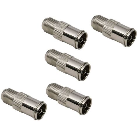 BKL Electronic 0403553 Kit adattatore coassiale F. Connessioni: Presa F-Quick, Spina coassiale IEC 5 pz.