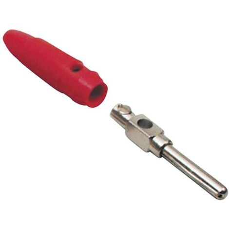 BKL Electronic 072149-P Fiche banane mâle, droit Ø de la broche: 4 mm rouge 1 pc(s) D27978