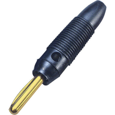 BKL Electronic 072150/G Bananenstecker Stecker, gerade Stift-Ø: 4 mm Schwarz 1 St.