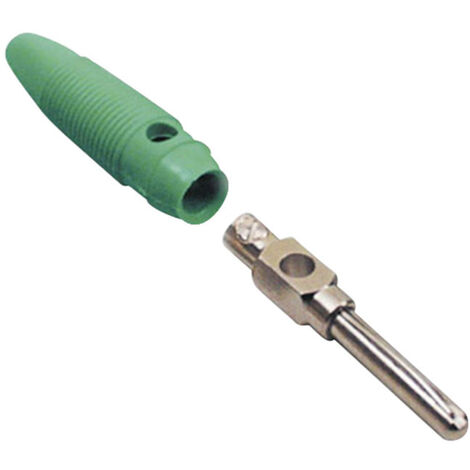 BKL Electronic 072152-P Bananenstecker Stecker, gerade Stift-Ø: 4 mm Grün 1 St.