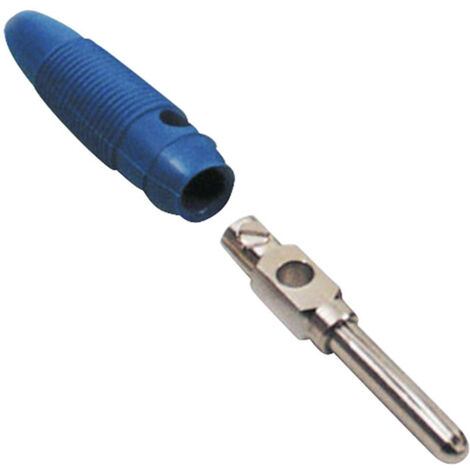 BKL Electronic 072153-P Bananenstecker Stecker, gerade Stift-Ø: 4 mm Blau 1 St.