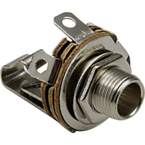 BKL Electronic 072314 Klinken-Steckverbinder 3.5 mm Buchse, Einbau vertikal Polzahl: 2 Mono Silber 1