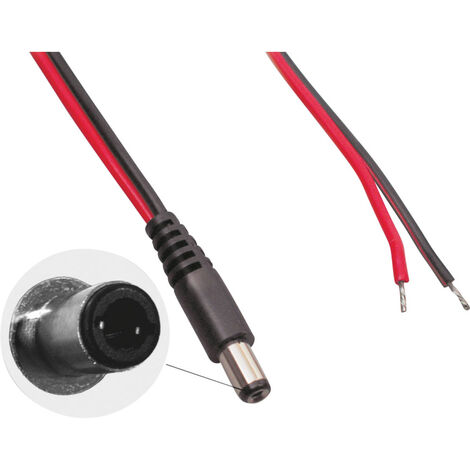 BKL Electronic 075826 Niedervolt-Anschlusskabel Niedervolt-Stecker - offene Kabelenden 5.50 mm 2.10