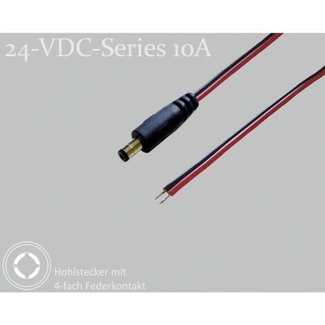 BKL Electronic 075900 DC-Steckverbinder DC-Hohlstecker - verzinnt 5.5 mm 2.1 mm 1.5 m 1 St. Single