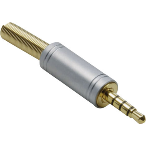 BKL Electronic 1103088 Klinken-Steckverbinder 3.5 mm Stecker, gerade Polzahl: 4 Stereo Gold 1 St.