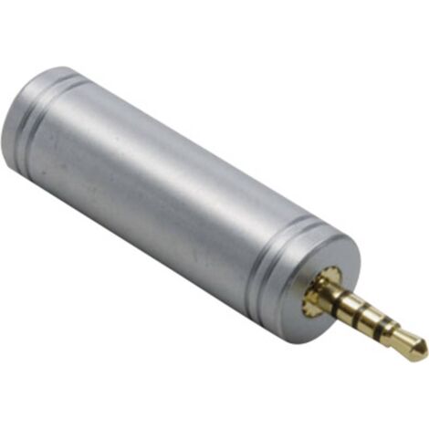 BKL Electronic 1103096 1103096 Jack Audio Adattatore [1x Spina jack da 2.5 mm - 1x Presa jack da 3.5 mm] Oro
