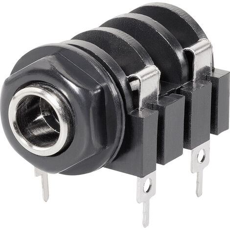 BKL Electronic 1109016 Klinken-Steckverbinder 6.35 mm Buchse, Einbau horizontal Polzahl: 2 Mono Schw