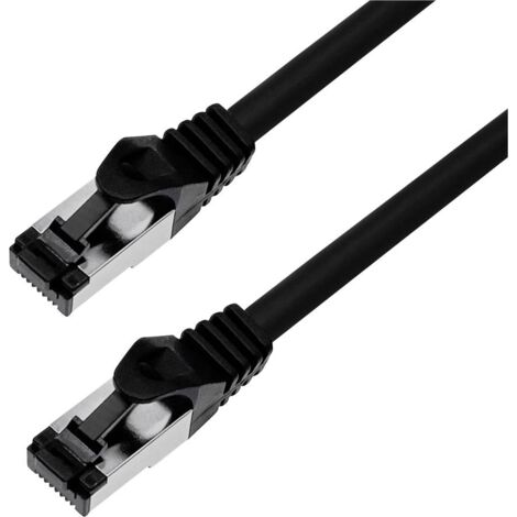BKL Electronic 144004 RJ45 Câble réseau, câble patch CAT 8.1 S/FTP 3 m noir sans halogène 1 pc(s)