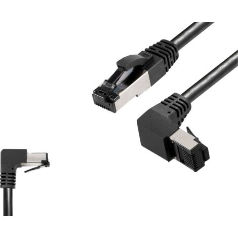 BKL Electronic 144018 RJ45 Câble réseau, câble patch CAT 8.1 S/FTP 1.5 m noir sans halogène 1 pc(s) Y268333