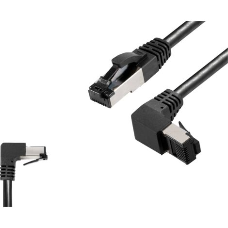 BKL Electronic 144020 RJ45 Câble réseau, câble patch CAT 8.1 S/FTP 3 m noir sans halogène 1 pc(s)