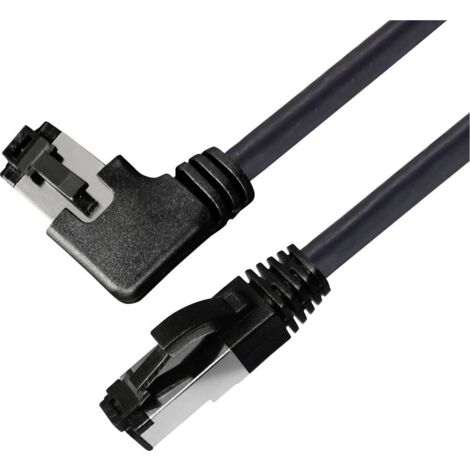 BKL Electronic 144031 RJ45 Câble réseau, câble patch CAT 8.1 S/FTP 2 m noir sans halogène 1 pc(s) Y268863