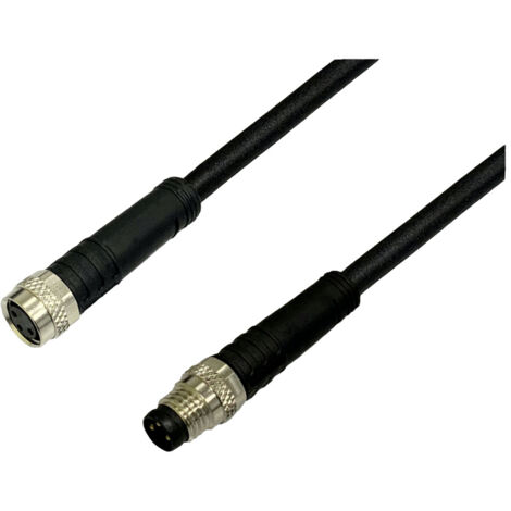 BKL Electronic 2700040 Sensor-Aktor-Verlängerungsleitung M8 Stecker gerade auf Kupplung gerade 2 m P