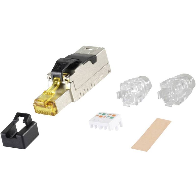 Fiche RJ-45, sans outil, zetif., stp, stp, Cat. Cat. 8.1 10121215 argent 1 pc(s) - Bkl Electronic