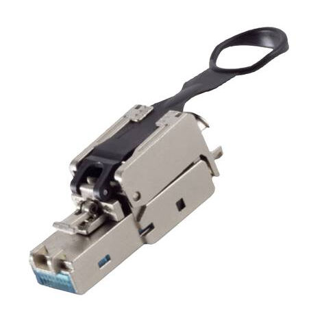 BKL ELECTRONIC FICHE RJ45, SANS OUTIL, EASY PULL, STP, CAT CAT 6A 10121203 MÂLE, DROIT NOMBRE DE PÔLES 8P8C ARGENT 1 PC(S)