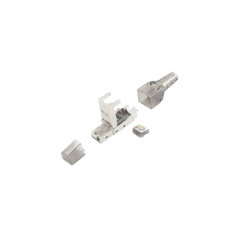 Fiche RJ45, sans outil, stp, cat 6A 10121201 mâle, droit nombre de pôles 8P8C argent 1 pc(s) - Bkl Electronic
