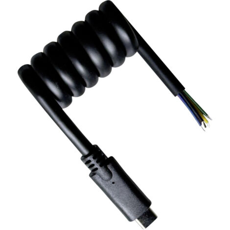BKL Electronic USB-C® Kabel  offene Kabelenden, USB-C® Stecker 50 cm Schwarz  10080174