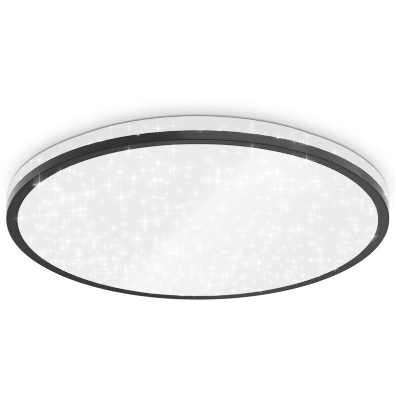 

B.K.Licht 18 Watt LED lámpara de techo con tapa de estrella I Ø33 cm I color de luz blanco neutro 4000 K I luz indirecta I borde negro