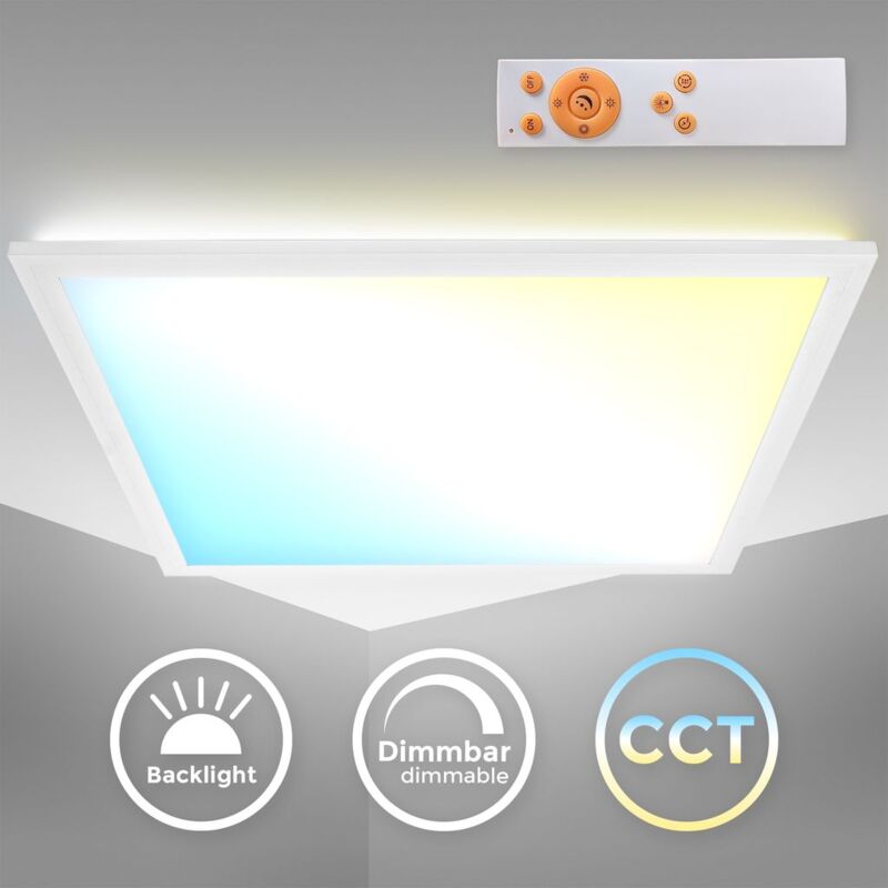 Image of 24 Watt soffitto led con telecomando i soffitto led dimmerabile i controllo della temperatura di colore i luce indiretta i 445x445x62 mm - B.k.licht