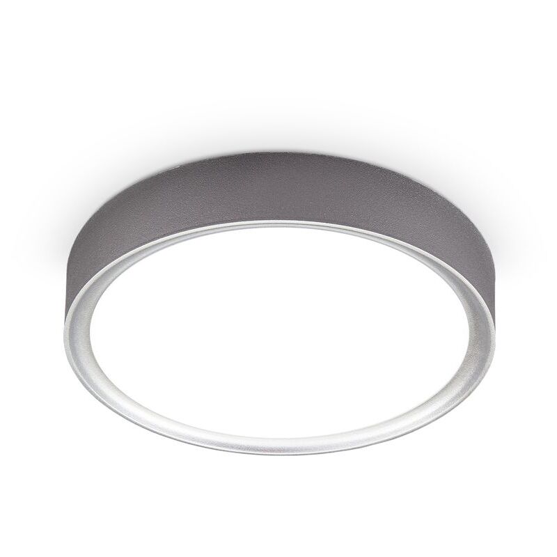 

B.K.Licht I 12 W LED luz de techo I 4.000K I 25 cm de diámetro I 1.200 lumen I luz blanca neutra I plata