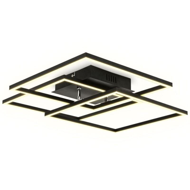 

I 40 Watt LED-Frame I lámpara de techo orientable de oficina I 3000 K blanco cálido I negro - B.k.licht