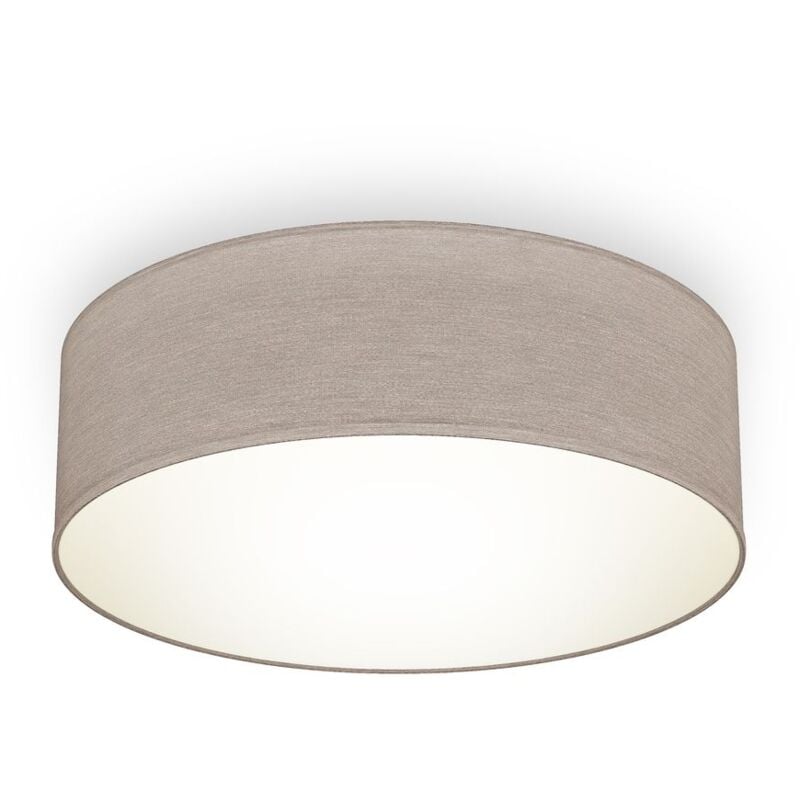 

B.K.Licht I lámpara de techo I lámpara de techo de tela I lámpara de oficina I pantalla textil I E27 I 1 llama I Ø30cm I topo I sin bombilla