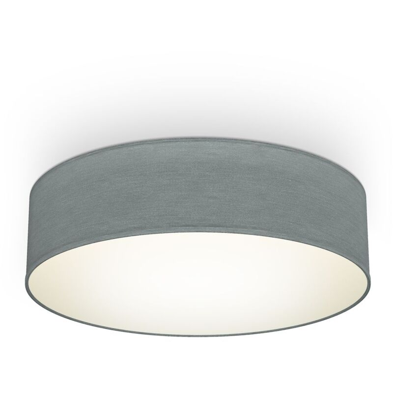 

B.K.Licht I lámpara de techo I lámpara de techo de tela I lámpara de oficina I pantalla textil I E27 I 2-flame I Ø38cm I gris I sin bombilla
