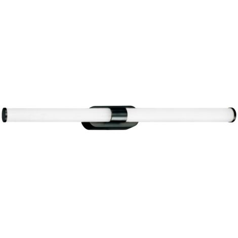B.K.Licht - Lampada a specchio a LED per il bagno con luce bianca neutra, lampada a specchio per il bagno con protezione dagli spruzzi IP44, lampada da parete a LED, applique a LED, 9W, 55 cm, nero