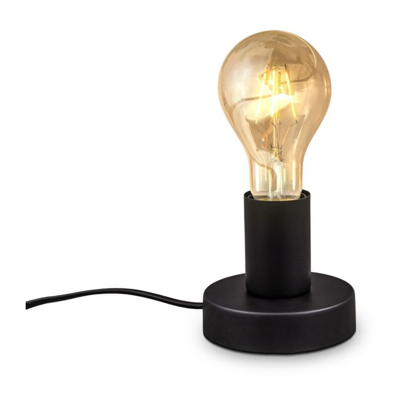 Image of B.k.licht - Lampada da tavolo vintage, attacco per lampadina E27 non inclusa, interruttore sul cavo di alimentazione, diametro 10cm, abat-jour da
