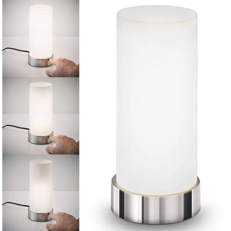 Image of B.K.Licht Lampada per comodino, intensità della luce regolabile con la funzione touch, Abat-jour per camera, lampada da tavolo per l’ufficio, luce a