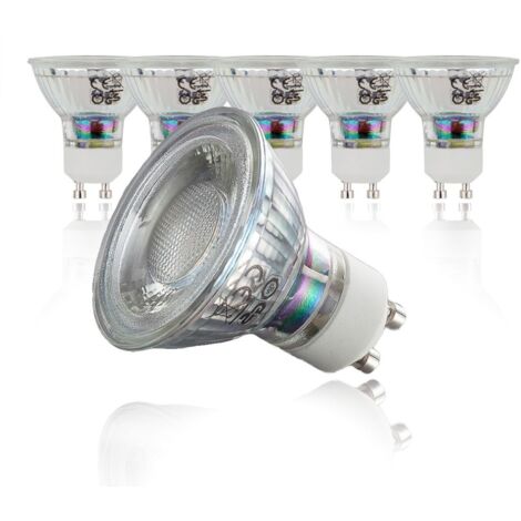B.K.Licht Lampadina LED, GU10, 5 Watt, 400 Lumen, per sostituzione della lampada alogena da 50 Watt, luce calda 3000 K, angolo di diffusione 36°, per faretti e plafoniere