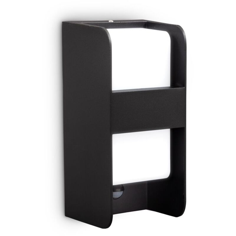 

Lámpara de exterior con sensor I con barra central I 1 lámpara I E27 I detector de movimiento I IP44 lámpara de pared I 255x120 mm I bombilla excl.